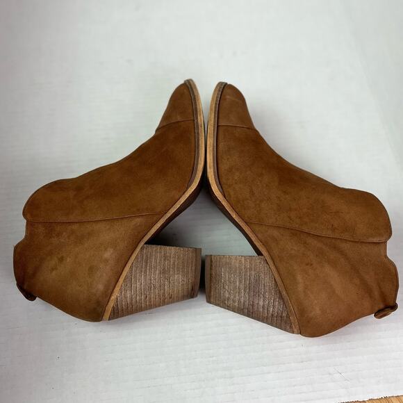 SUSINA Ankle Boots Women's Size 10M Brown Stevie Lea Cap Toe Western Boho - Picture 4 of 15